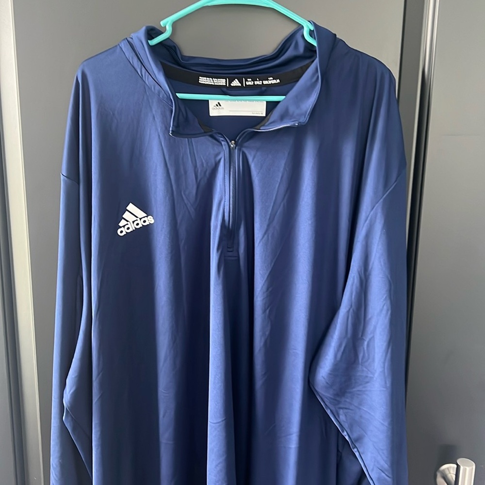 Adidas 5xlt lightweight blue 1/4 zip